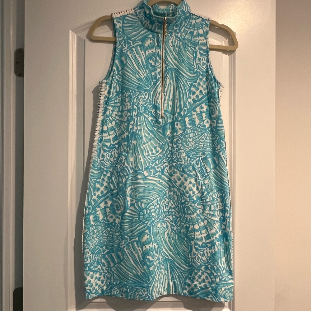 Lilly Pulitzer Turquoise Patterned Mini Dress - image 1